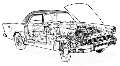 Sunbeam Alpine Cutaway