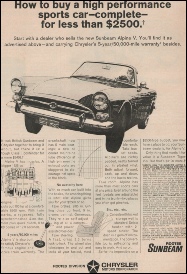 Sunbeam Alpine Advert