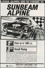 Sunbeam Alpine Advert
